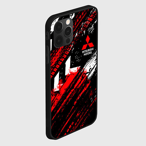 Чехол iPhone 12 Pro Mitsubishi - sport style / 3D-Черный – фото 2