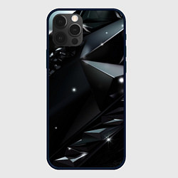 Чехол для iPhone 12 Pro Black luxury abstract, цвет: 3D-черный