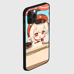 Чехол для iPhone 12 Pro Genshin Impact Кли cute chibi, цвет: 3D-черный — фото 2