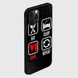 Чехол для iPhone 12 Pro Eat, sleep, GTA 6, repeat, цвет: 3D-черный — фото 2