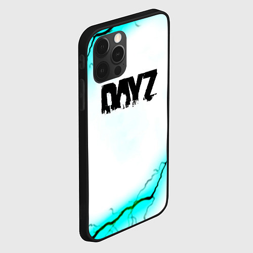 Чехол iPhone 12 Pro Dayz текстура молнии / 3D-Черный – фото 2