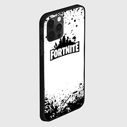 Чехол для iPhone 12 Pro Fortnite краски чёрные, цвет: 3D-черный — фото 2