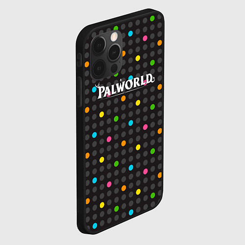 Чехол iPhone 12 Pro Palworld logo game / 3D-Черный – фото 2