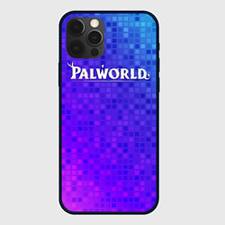 Чехол для iPhone 12 Pro Palworld лого на яркой мозаике, цвет: 3D-черный