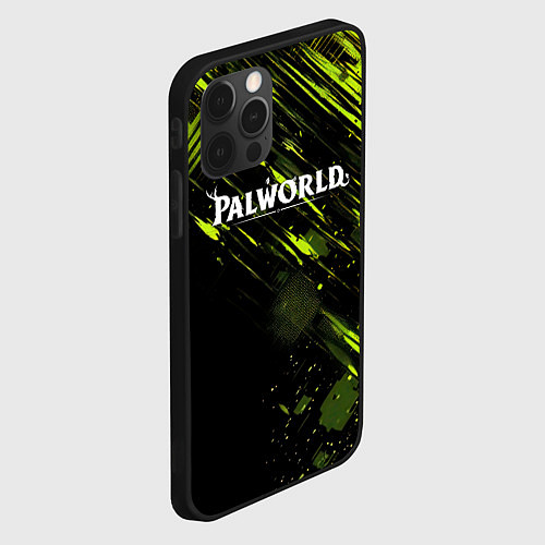 Чехол iPhone 12 Pro Palworld logo black green / 3D-Черный – фото 2