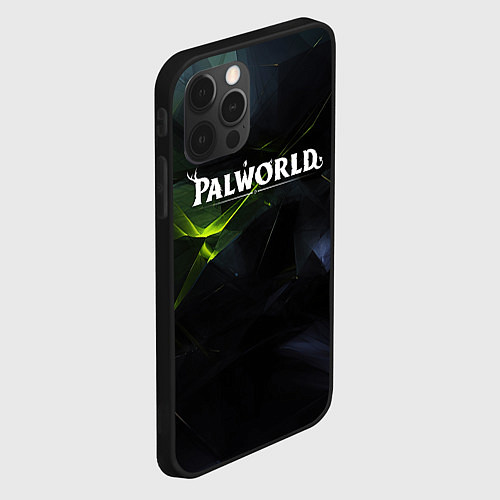 Чехол iPhone 12 Pro Palworld логотип абстрактный объемный фон / 3D-Черный – фото 2