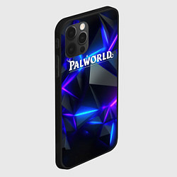Чехол для iPhone 12 Pro Palworld логотип на ярких неоновых плитах, цвет: 3D-черный — фото 2