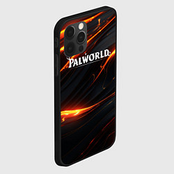 Чехол для iPhone 12 Pro Palworld логотип янтарные волны, цвет: 3D-черный — фото 2