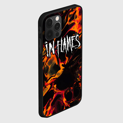 Чехол iPhone 12 Pro In Flames red lava / 3D-Черный – фото 2