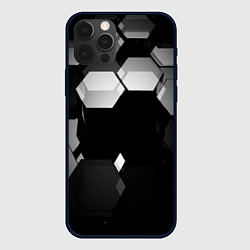 Чехол для iPhone 12 Pro Нано соты шестиугольник, цвет: 3D-черный