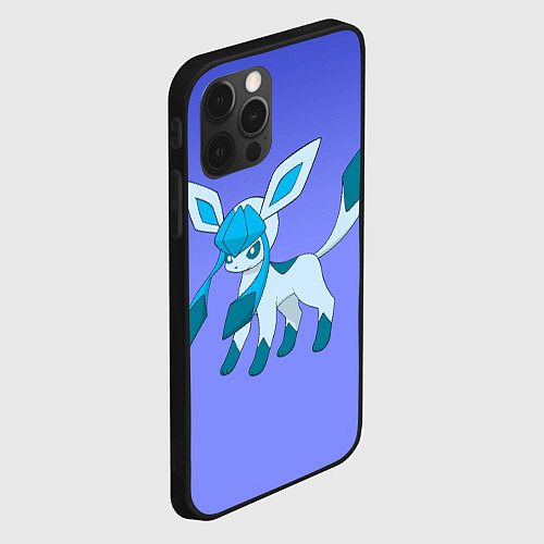 Чехол iPhone 12 Pro Glaceon Pokemon / 3D-Черный – фото 2