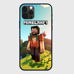 Чехол для iPhone 12 Pro Minecraft персонаж, цвет: 3D-черный