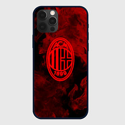 Чехол для iPhone 12 Pro Милан огненый стиль, цвет: 3D-черный