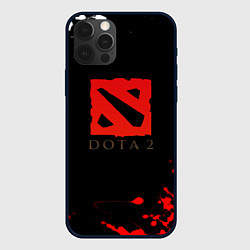 Чехол для iPhone 12 Pro Dota 2 краски текстура, цвет: 3D-черный