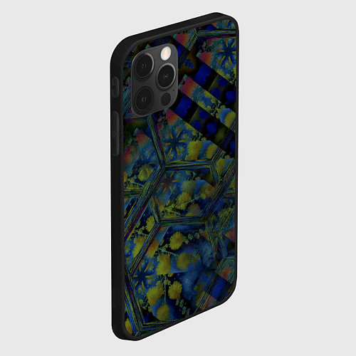 Чехол iPhone 12 Pro Креативный геометрический узор / 3D-Черный – фото 2