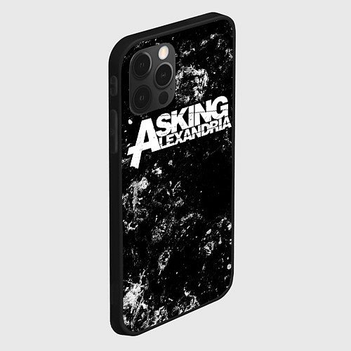 Чехол iPhone 12 Pro Asking Alexandria black ice / 3D-Черный – фото 2