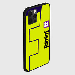 Чехол для iPhone 12 Pro Fortnite logo yellow game, цвет: 3D-черный — фото 2