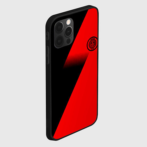 Чехол iPhone 12 Pro Inter geometry red sport / 3D-Черный – фото 2