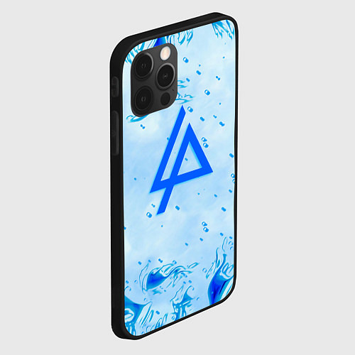 Чехол iPhone 12 Pro Linkin park холодный огонь бренд / 3D-Черный – фото 2