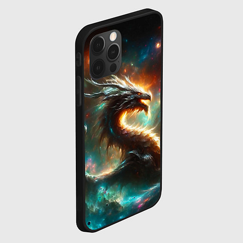 Чехол iPhone 12 Pro The incredible space dragon / 3D-Черный – фото 2