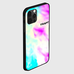 Чехол для iPhone 12 Pro Trapt текстура градиент неоновые краски, цвет: 3D-черный — фото 2