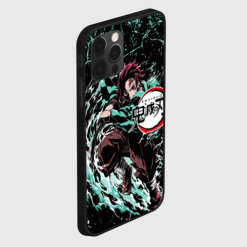Чехол iPhone 12 Pro Тандзиро Камадо - Клинок, рассекающий демонов / 3D-Черный – фото 2