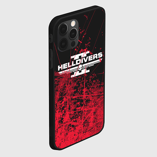 Чехол iPhone 12 Pro Helldivers 2: Red Blood / 3D-Черный – фото 2