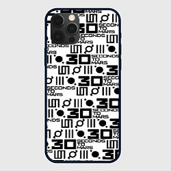 Чехол для iPhone 12 Pro Thirty Seconds to Mars pattern rock, цвет: 3D-черный