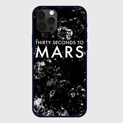 Чехол для iPhone 12 Pro Thirty Seconds to Mars black ice, цвет: 3D-черный