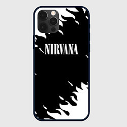 Чехол для iPhone 12 Pro Nirvana текстура огонь, цвет: 3D-черный