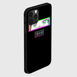Чехол для iPhone 12 Pro Глаза сердечки - аниме, цвет: 3D-черный — фото 2