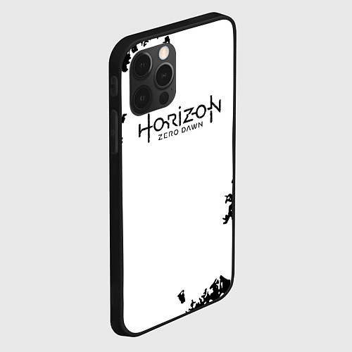 Чехол iPhone 12 Pro Horizon: Zero Dawn текстура / 3D-Черный – фото 2