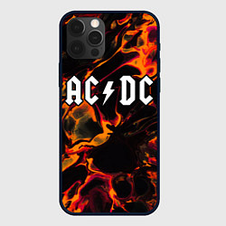 Чехол для iPhone 12 Pro AC DC red lava, цвет: 3D-черный