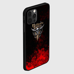 Чехол для iPhone 12 Pro Baldurs Gate краски текстура, цвет: 3D-черный — фото 2