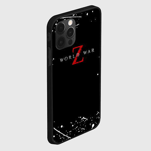 Чехол iPhone 12 Pro World war z краски / 3D-Черный – фото 2