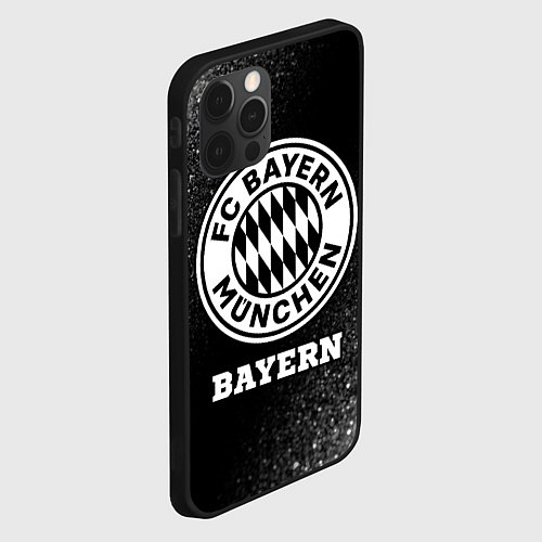 Чехол iPhone 12 Pro Bayern sport на темном фоне / 3D-Черный – фото 2