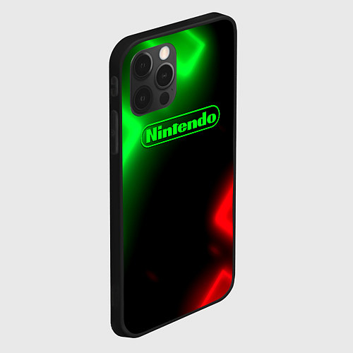 Чехол iPhone 12 Pro Nintendo игровой мир / 3D-Черный – фото 2