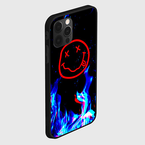 Чехол iPhone 12 Pro Nirvana flame / 3D-Черный – фото 2