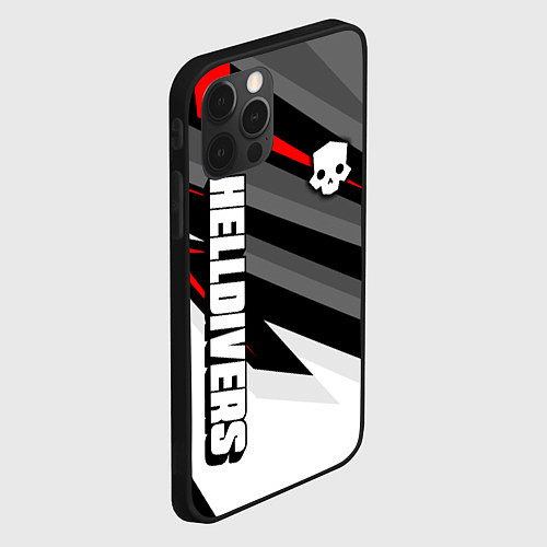 Чехол iPhone 12 Pro Helldivers 2: Skull Logo / 3D-Черный – фото 2