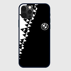 Чехол для iPhone 12 Pro BMW sport geometry steel, цвет: 3D-черный