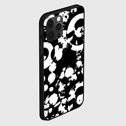 Чехол для iPhone 12 Pro Модная чб абстракция - нейросеть, цвет: 3D-черный — фото 2