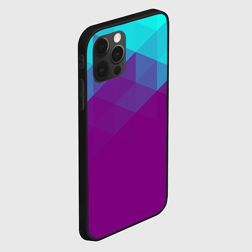 Чехол iPhone 12 Pro Geometry polygonal psy / 3D-Черный – фото 2