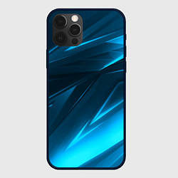 Чехол для iPhone 12 Pro Geometry stripes neon color, цвет: 3D-черный