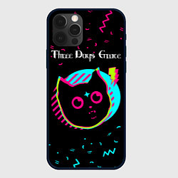 Чехол для iPhone 12 Pro Three Days Grace - rock star cat, цвет: 3D-черный