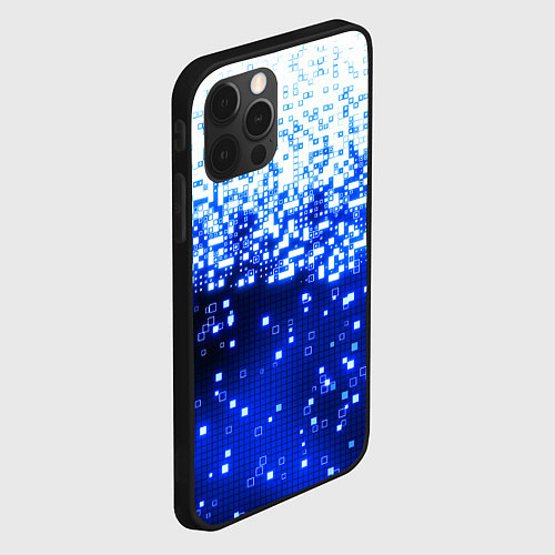 Чехол iPhone 12 Pro Поврежденный цифровой скин - осыпающиеся пиксели / 3D-Черный – фото 2