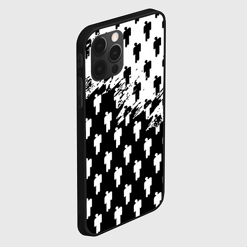 Чехол iPhone 12 Pro Billie Eilish pattern black / 3D-Черный – фото 2