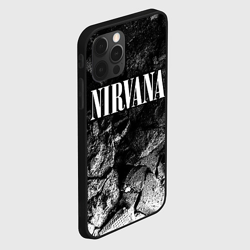 Чехол iPhone 12 Pro Nirvana black graphite / 3D-Черный – фото 2