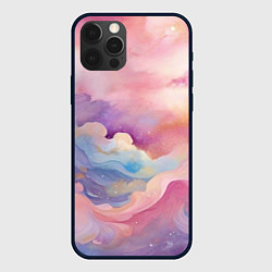 Чехол для iPhone 12 Pro Нежные сказочные облака, цвет: 3D-черный