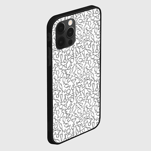 Чехол iPhone 12 Pro Бокалы / 3D-Черный – фото 2