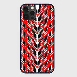 Чехол для iPhone 12 Pro Красная техно броня, цвет: 3D-черный